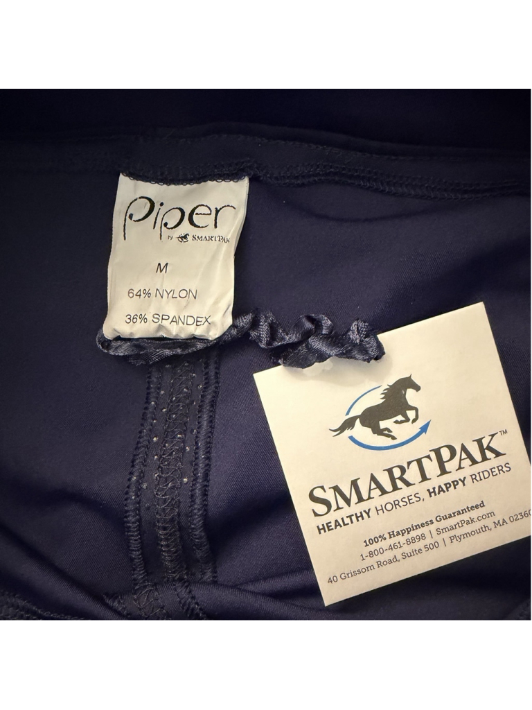 Smartpak Piper Nwt Women’s Extended Silicone Grip Tights Full Seat Navy Medium — image 8 of 8